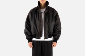 High Neck Shearling Mixed MA 1 Jumper